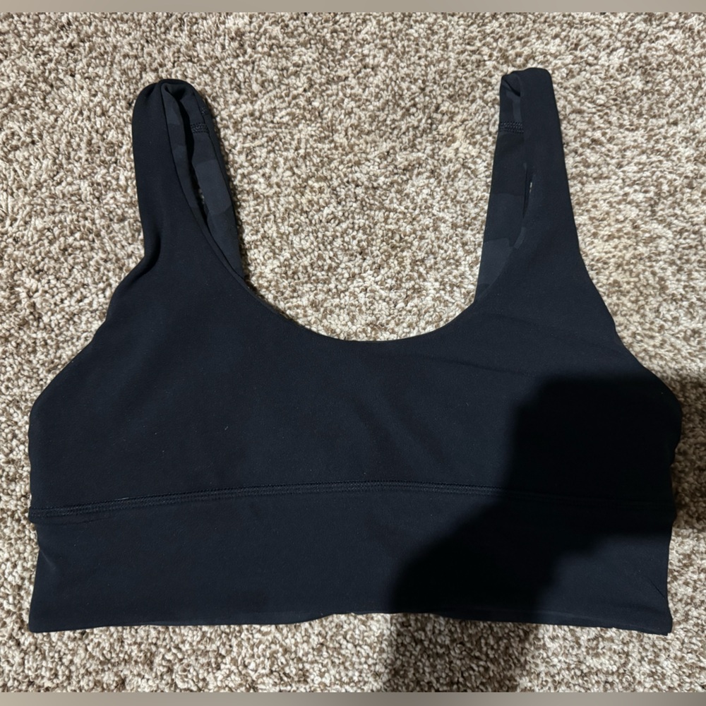 Align Reversible Bra A/B Cup. Black/Heritage Camo. Size 10. Like New.